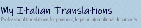 My Italian translations, Professional translations for personal, legal or international documents